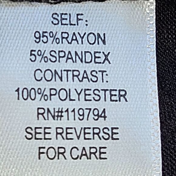 One World Blouse Womens Medium Black Yellow Dolman Short Cap Sleeve Boho Stretch - Picture 12 of 15